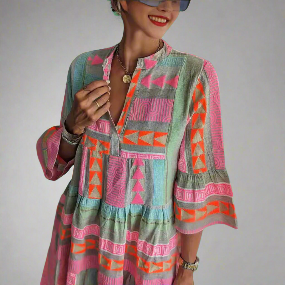 Nortrun | Robe midi élégante en tissu de haute qualité