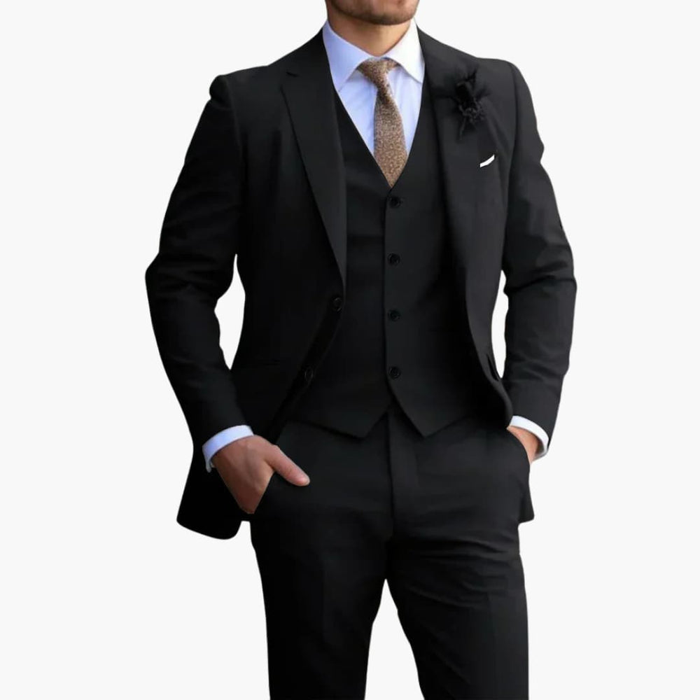 Ensemble costume 3 pièces - costume homme slim fit beige pour mariage