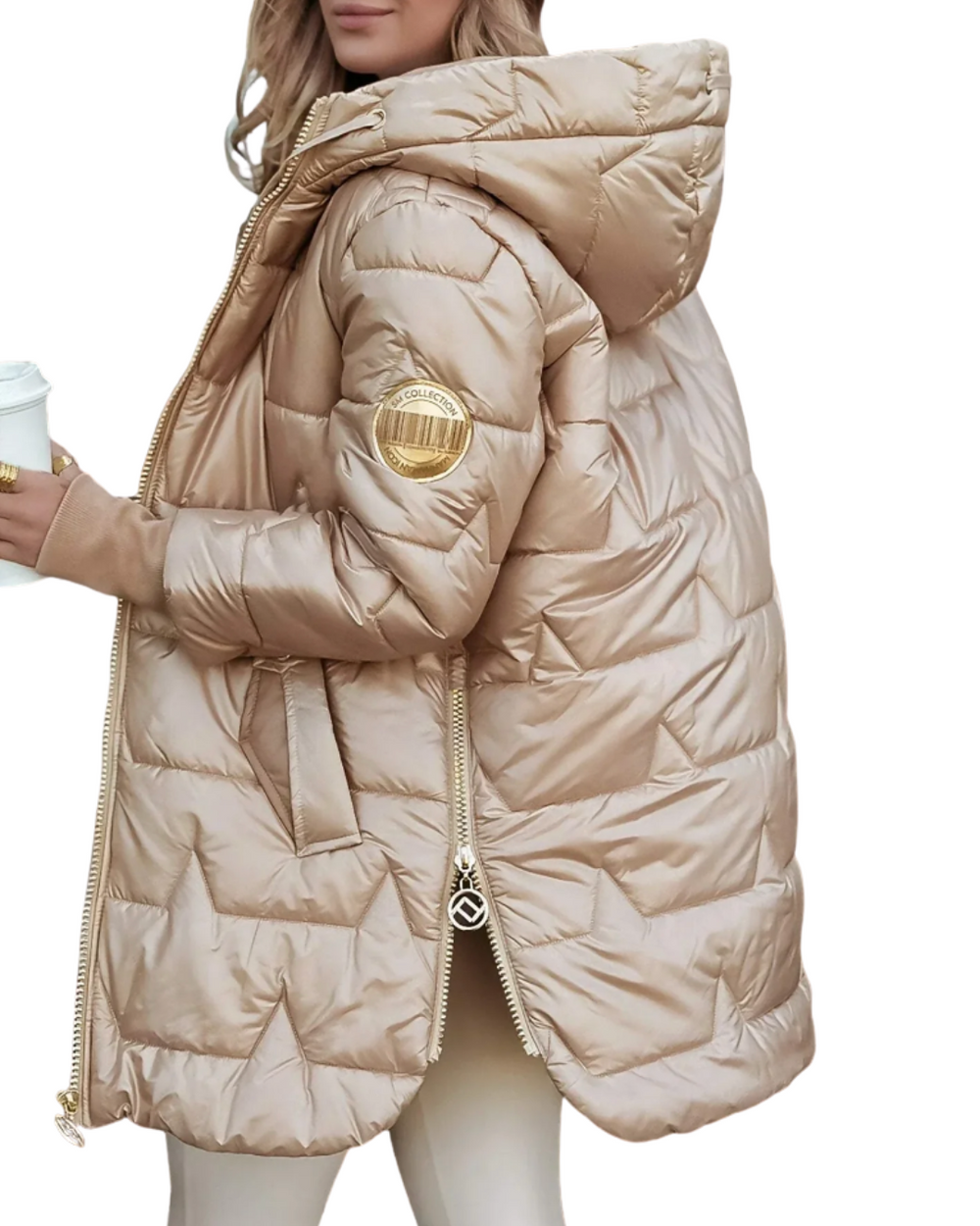 Nolwen | Manteau d'hiver élégant avec capuche et rembourrage