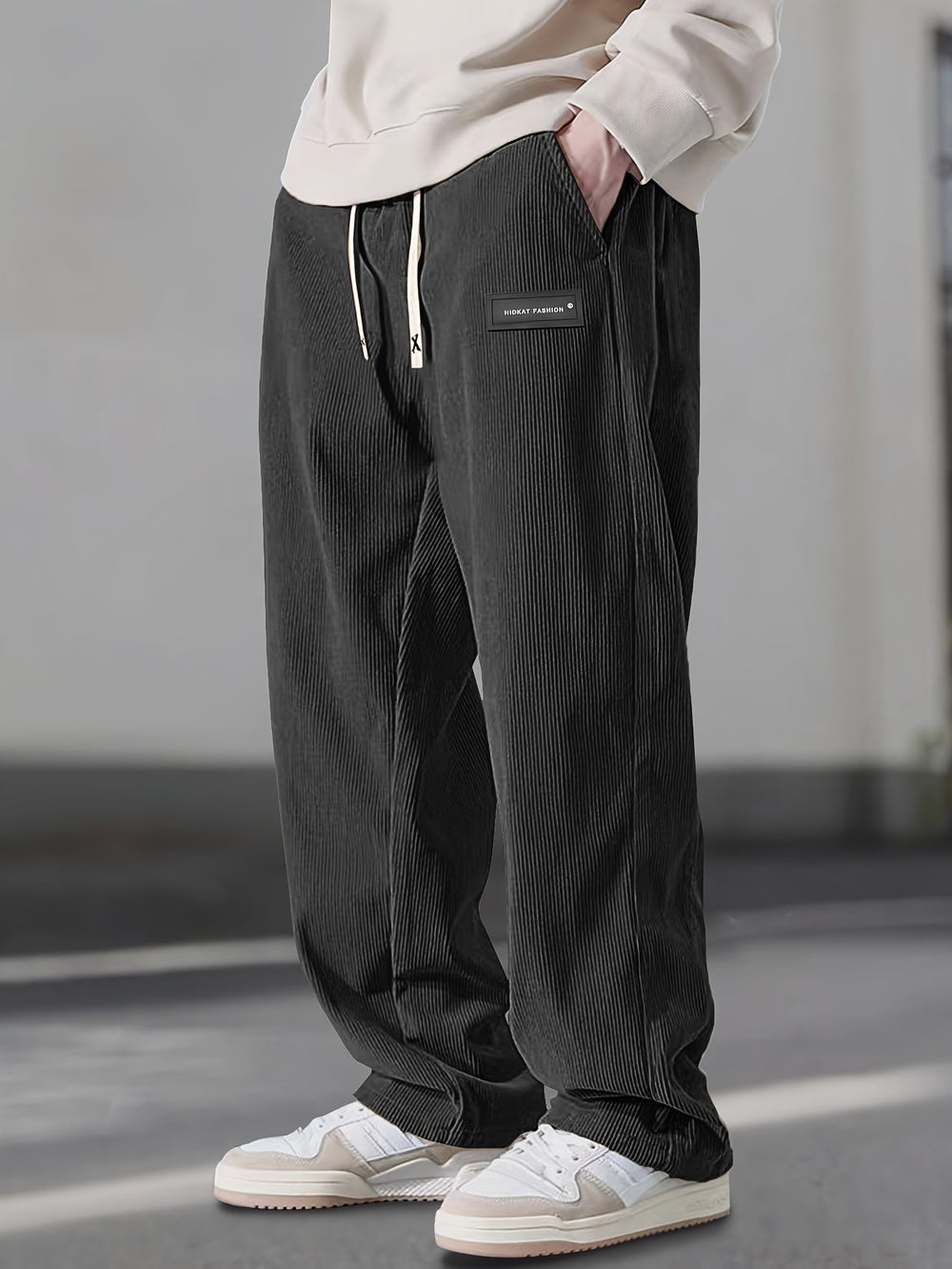 Nouvelle™ | Pantalon droit à taille coulissée avec cordon de serrage