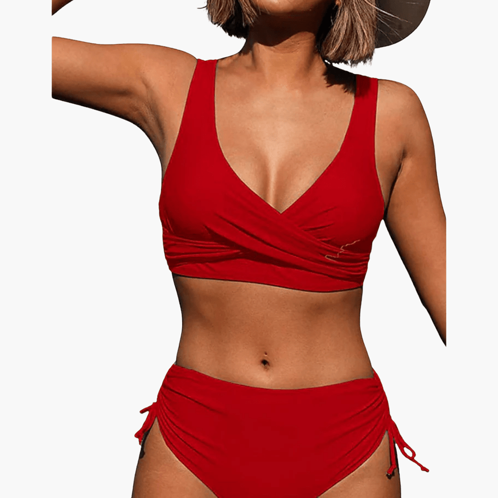 Ensemble bikini deux pièces - Maillot de bain femme taille haute