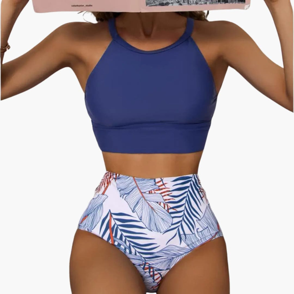 Bikini taille haute à motif floral - deux pièces pour femme pour l'été
