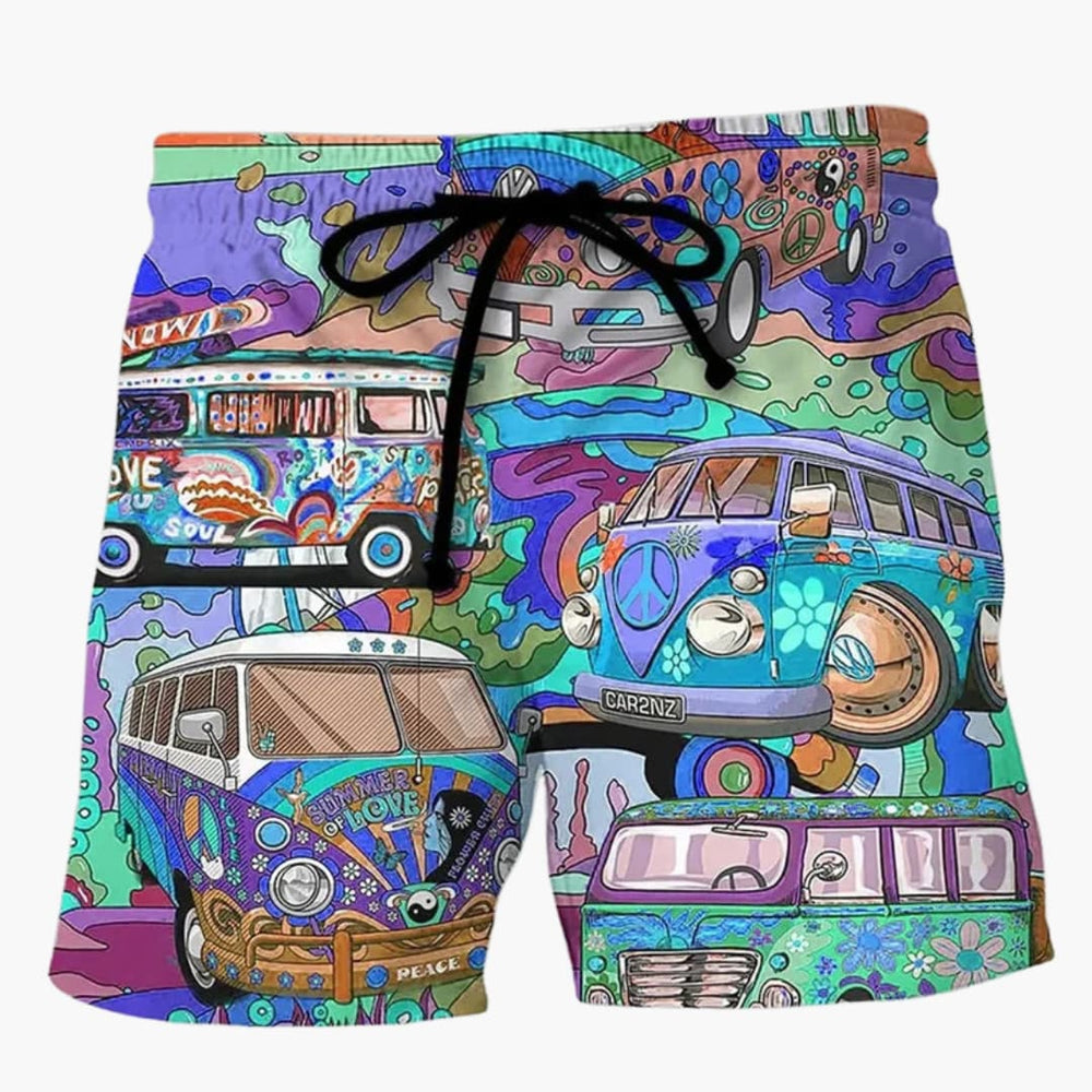 Boardshorts imprimés colorés pour hommes - Tenues de plage d'été