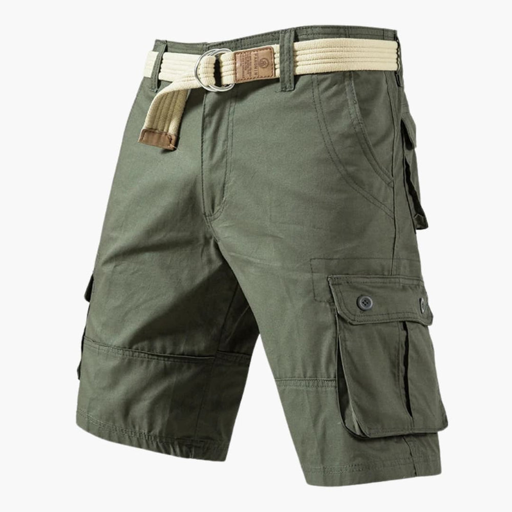 Short cargo avec ceinture et poches - pour homme au style décontracté