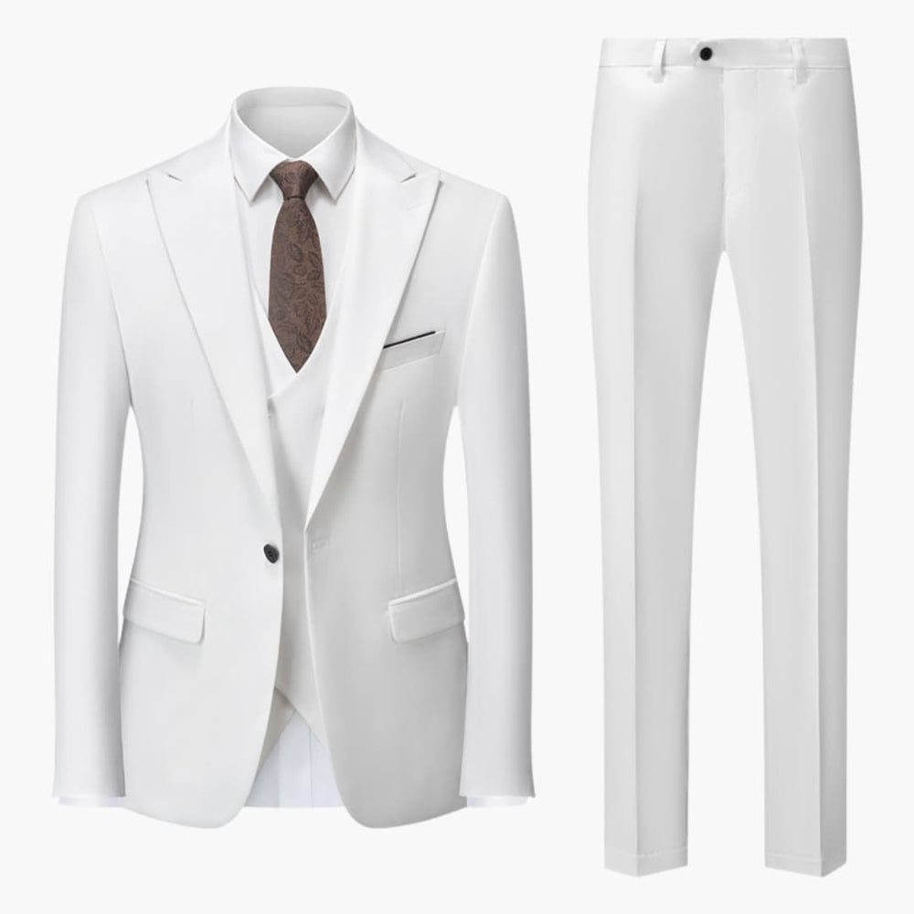 Costume élégant slim fit - 3 pièces pour homme pour le travail