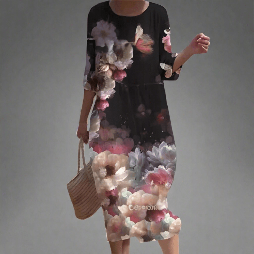 Gudula | Robe longue aérienne à imprimé floral