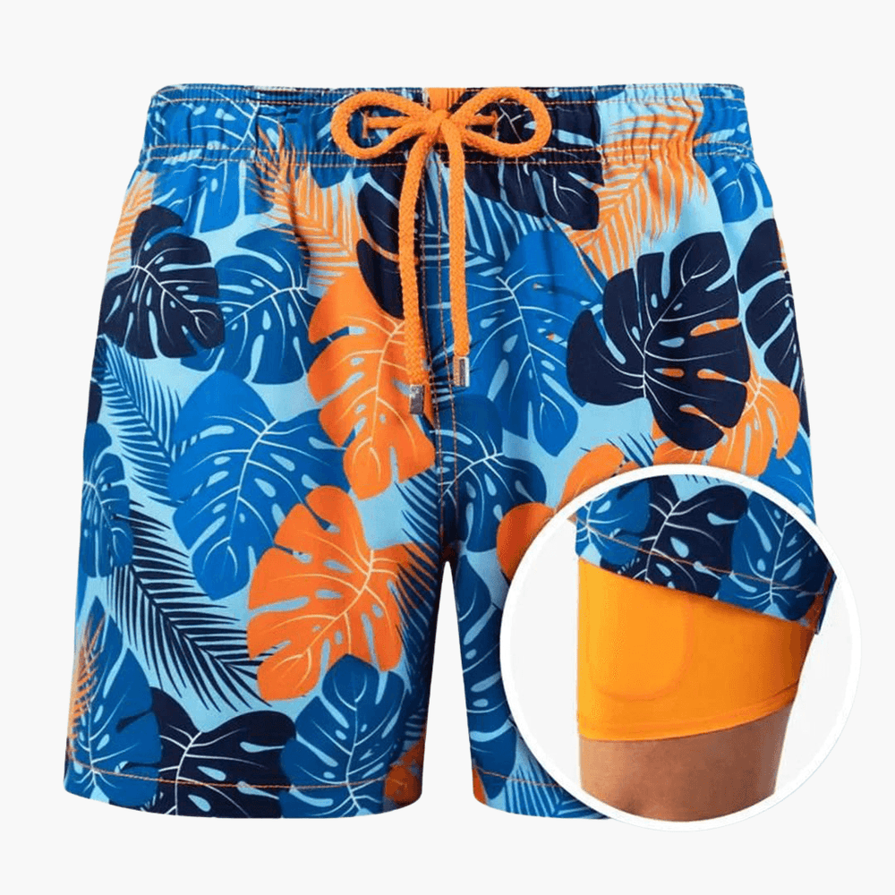 Short de bain homme à imprimé tropical – confortable et élégant