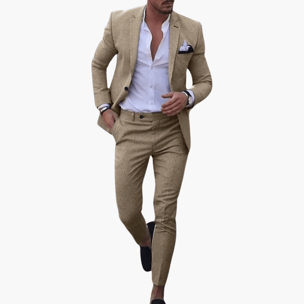 Costume homme coupe slim avec veste pour affaires et mariage