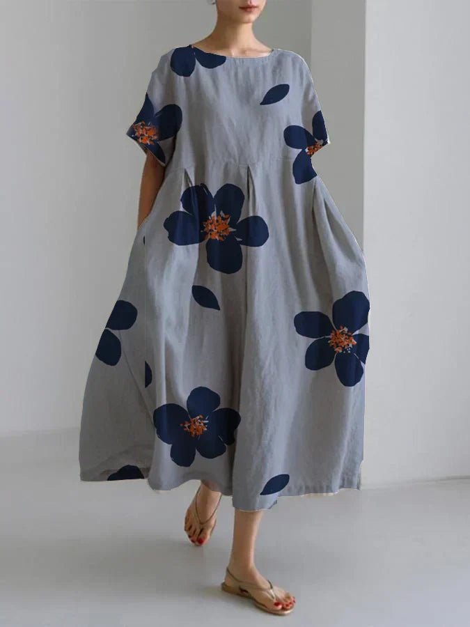 Isadora | Robe à motif floral bleu