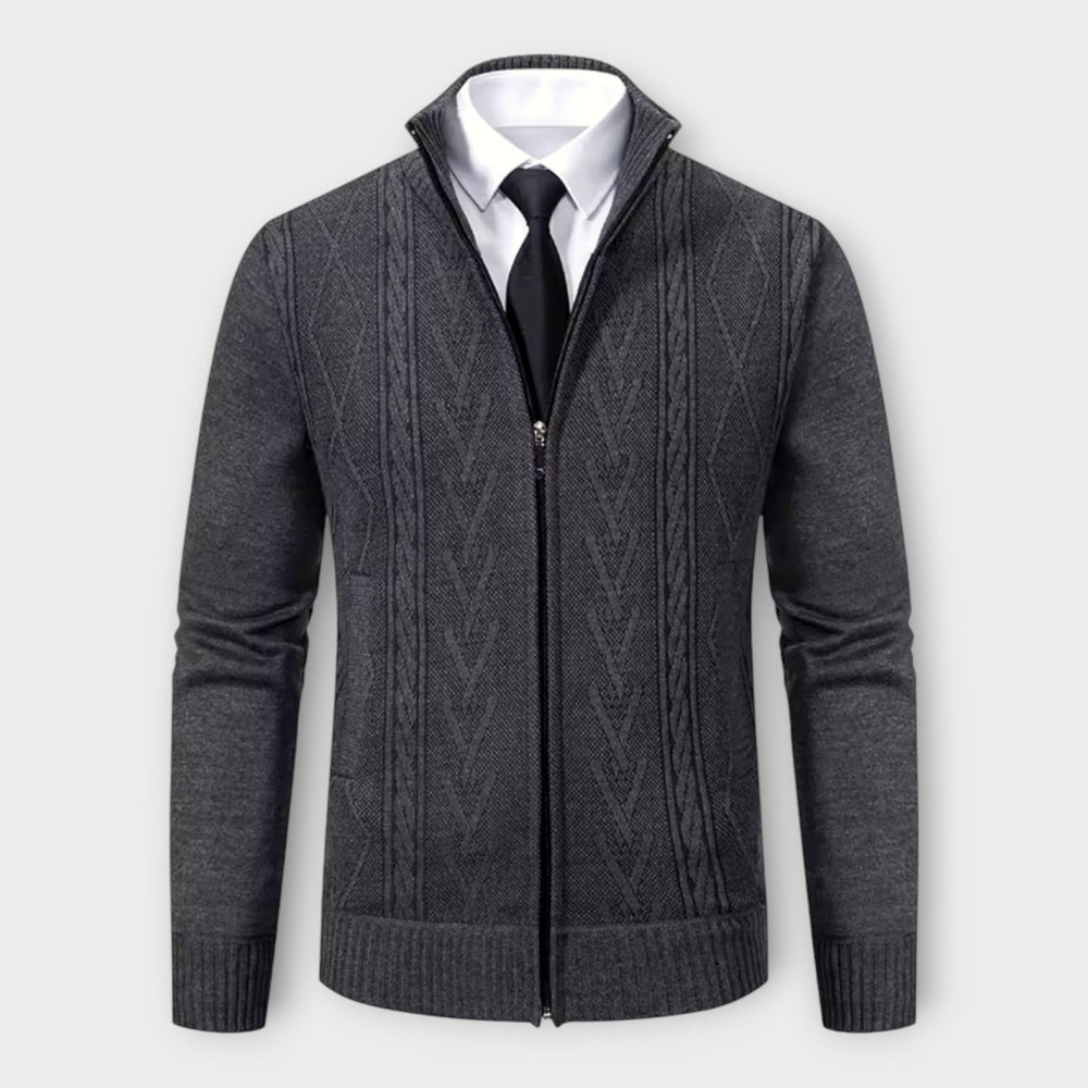 Liam - Cardigan homme élégant et doublé cachemire