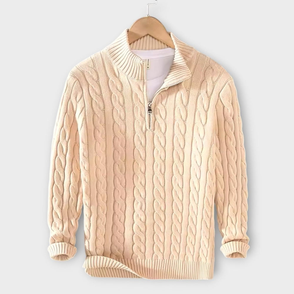 Lorenzo - Pull demi-zip confortable et élégant