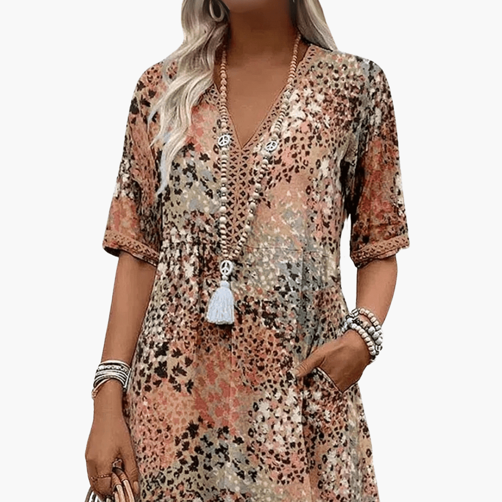 Maja | Robe fleurie qui cache votre ventre sans effort