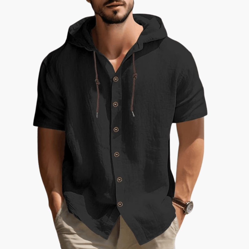 Simon | Chemise à capuche confortable à manches courtes