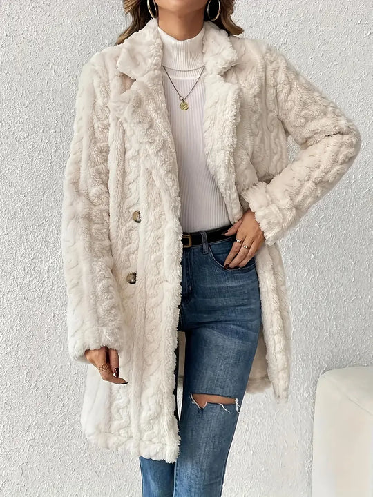 Elisa - Manteau douillet en peluche 