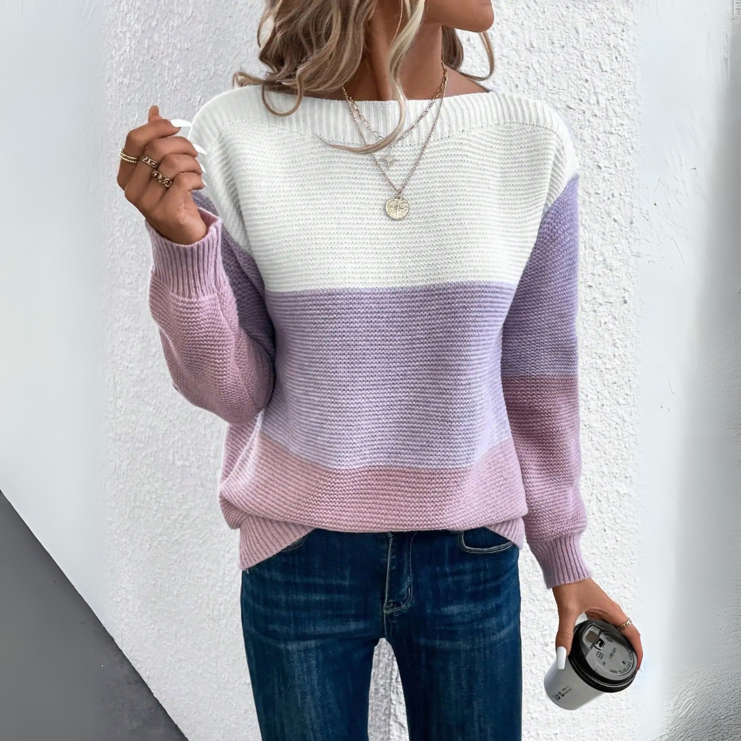 Clara - Pull Patchwork Élégant