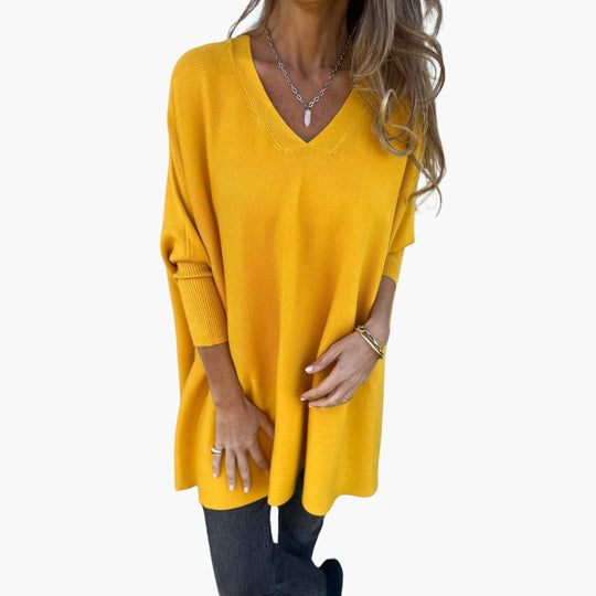 Marie | Pull en tricot confortable à col en V