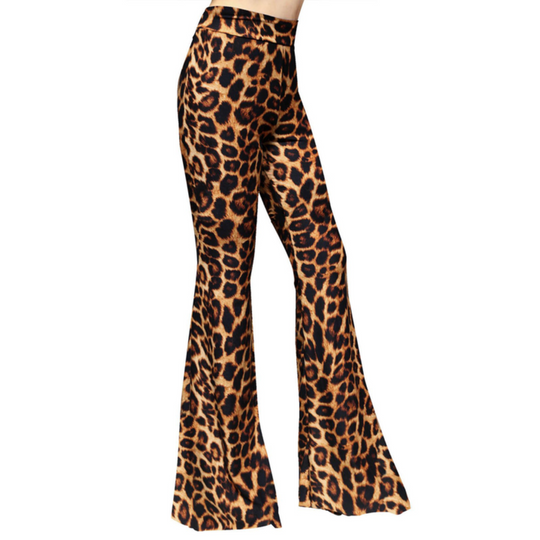 Pantalon bootcut léopard