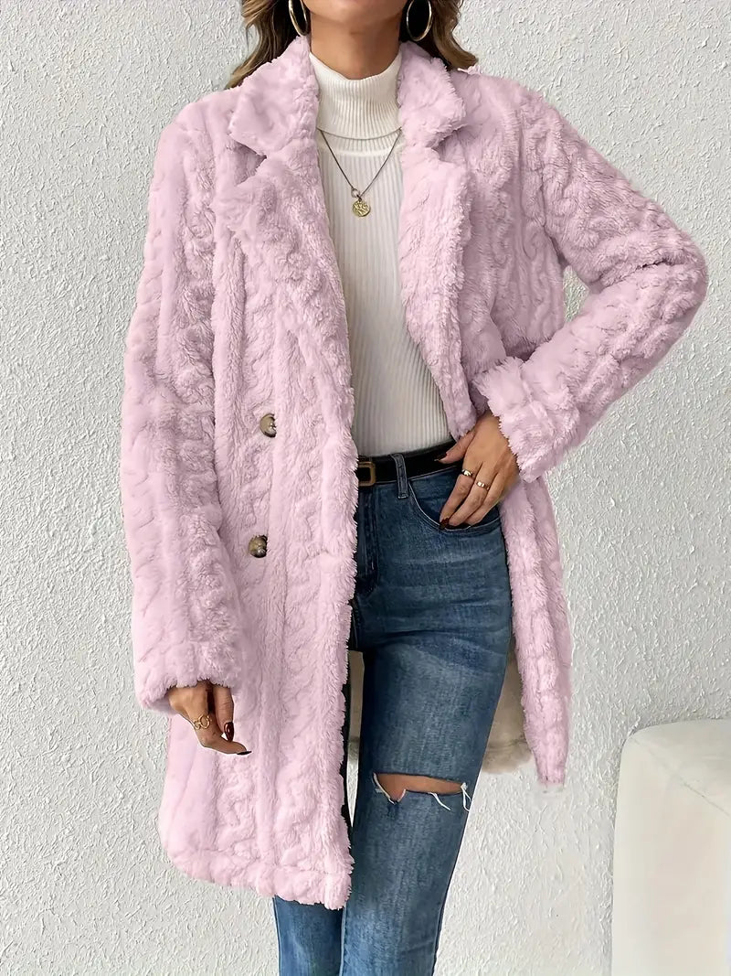 Elisa - Manteau douillet en peluche 