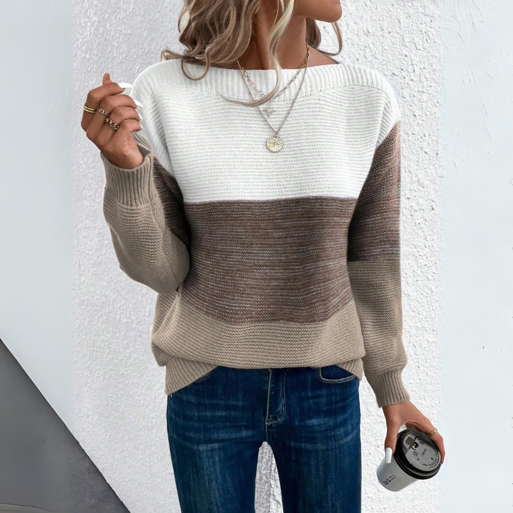 Clara - Pull Patchwork Élégant