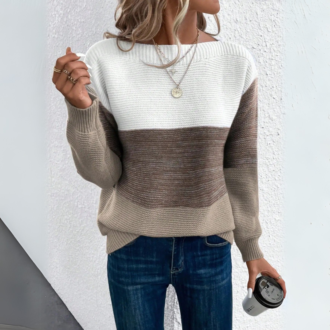 Clara - Pull Patchwork Élégant