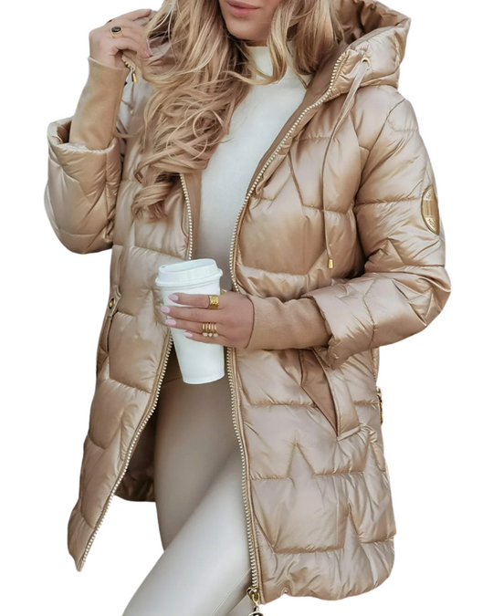 Nolwen | Manteau d'hiver élégant avec capuche et rembourrage