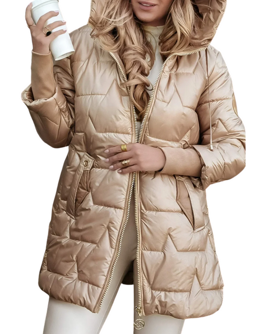 Nolwen | Manteau d'hiver élégant avec capuche et rembourrage