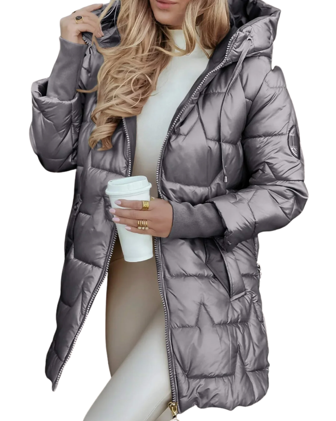 Nolwen | Manteau d'hiver élégant avec capuche et rembourrage