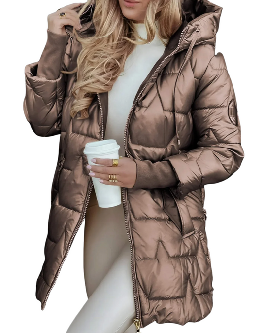 Nolwen | Manteau d'hiver élégant avec capuche et rembourrage