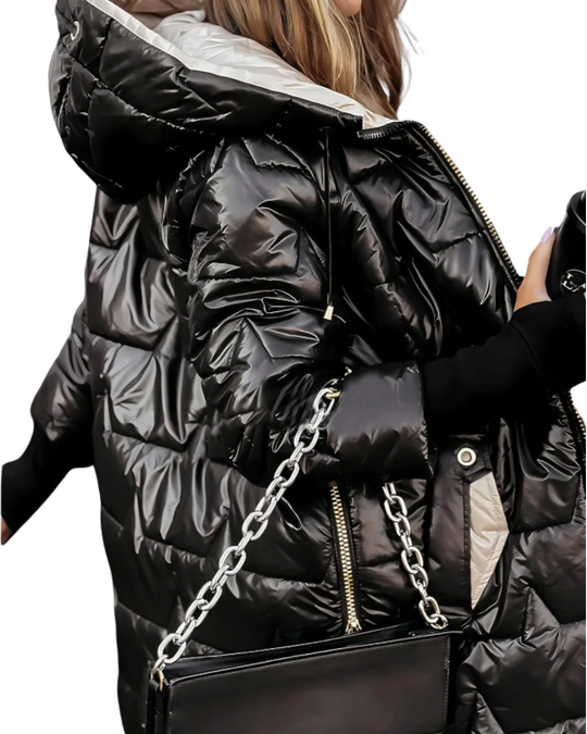 Nolwen | Manteau d'hiver élégant avec capuche et rembourrage