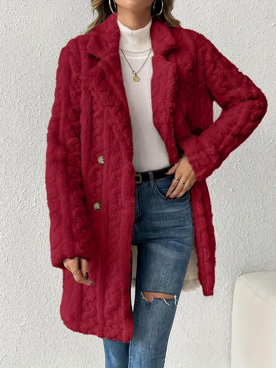 Elisa - Manteau douillet en peluche 
