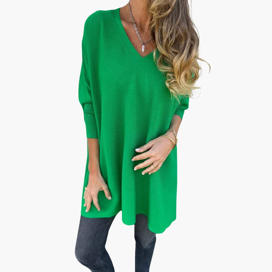 Marie | Pull en tricot confortable à col en V