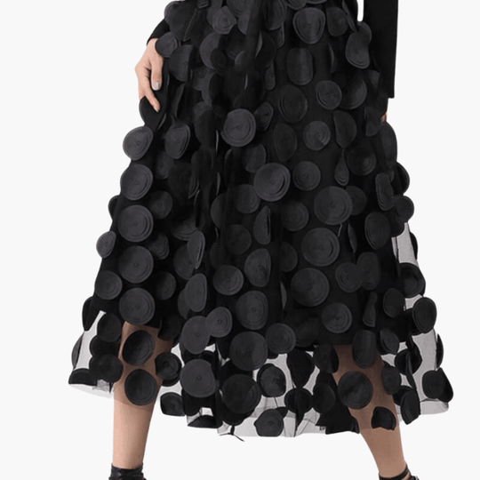 Jupe longue en tulle à pois pour femme – accrocheuse et élégante