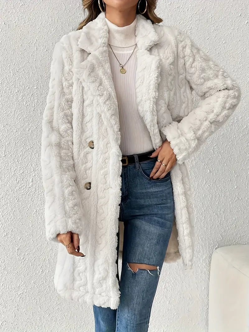 Elisa - Manteau douillet en peluche 