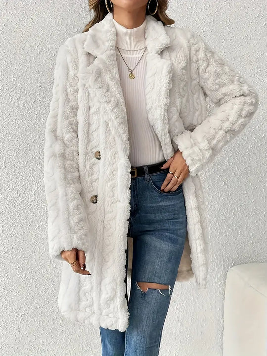 Elisa - Manteau douillet en peluche 