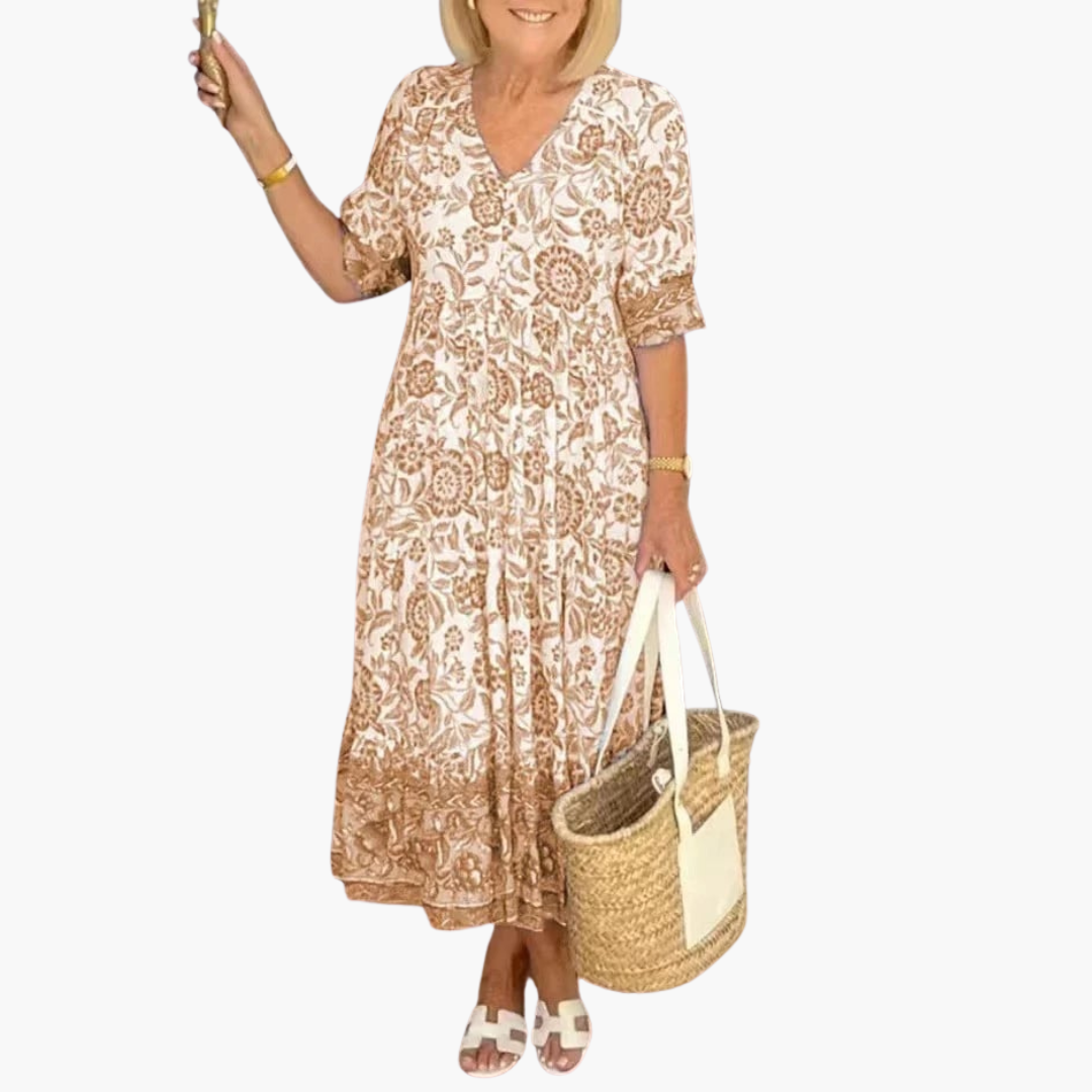 Silke | Boho-Kleid, das deinen Bauch mühelos kaschiert