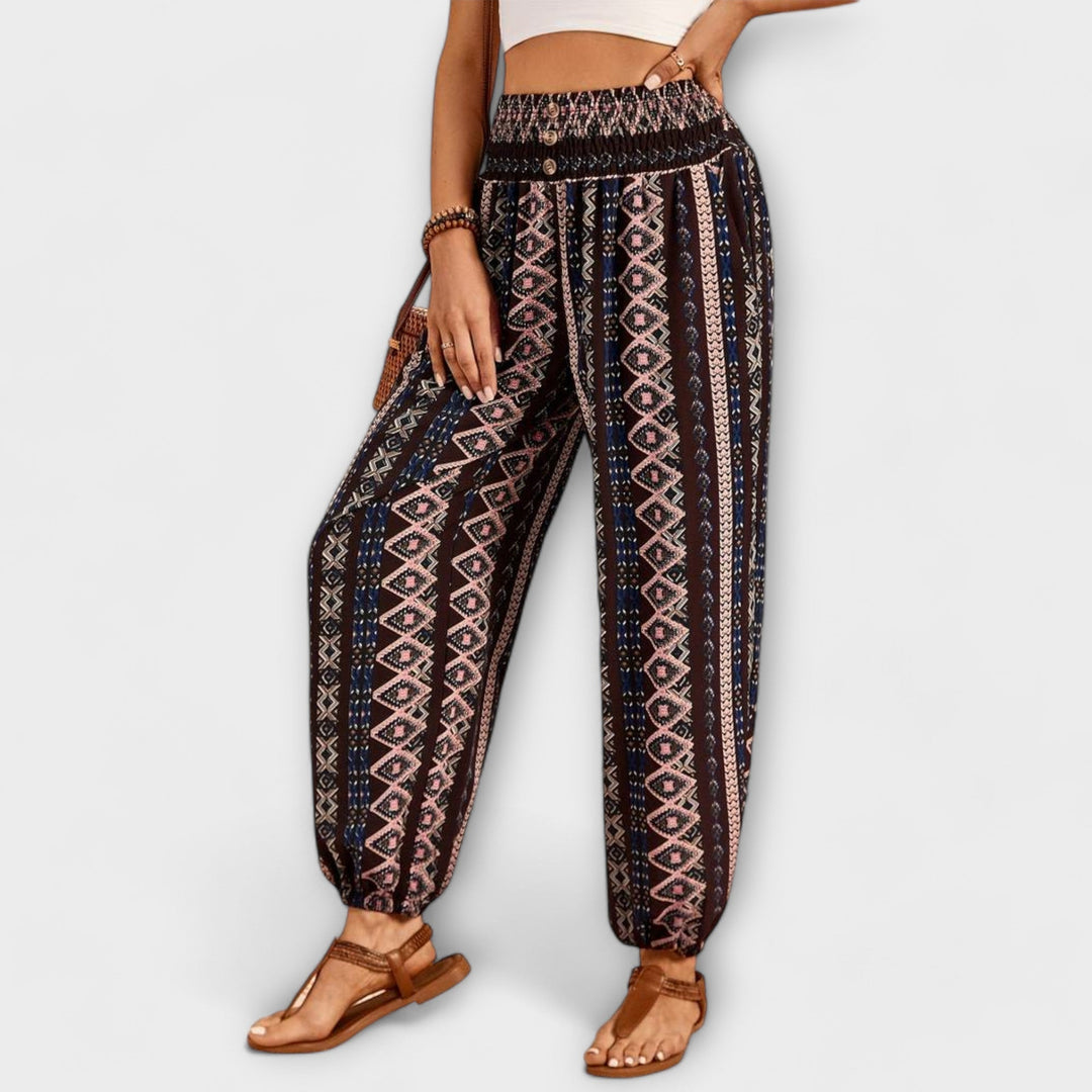 Scarlett - Pantalon graphique ethnique