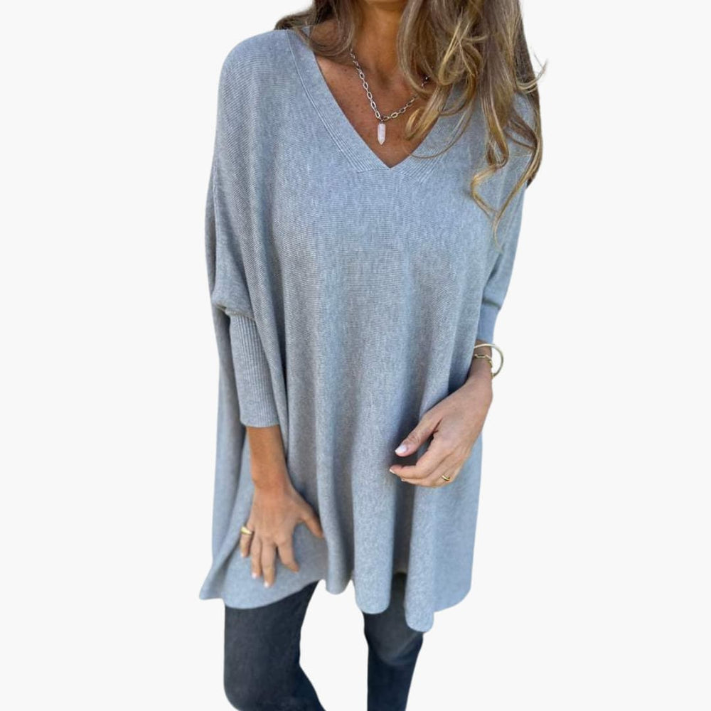 Marie | Pull en tricot confortable à col en V