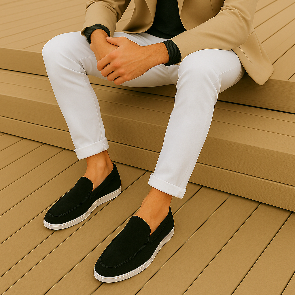 Chaussons élégants en daim