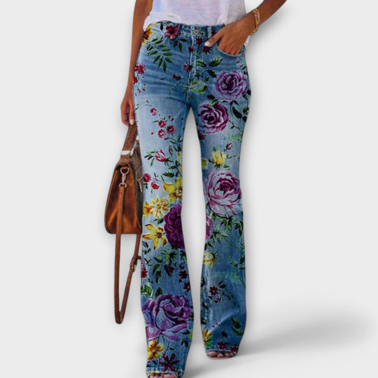 Pantalon à fleurs