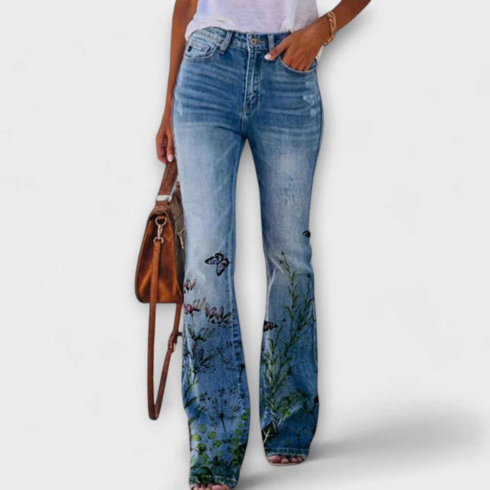 Pantalon à fleurs