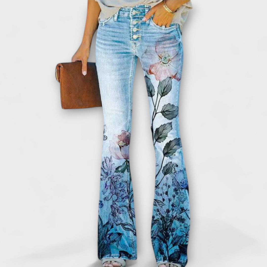 Pantalon à fleurs