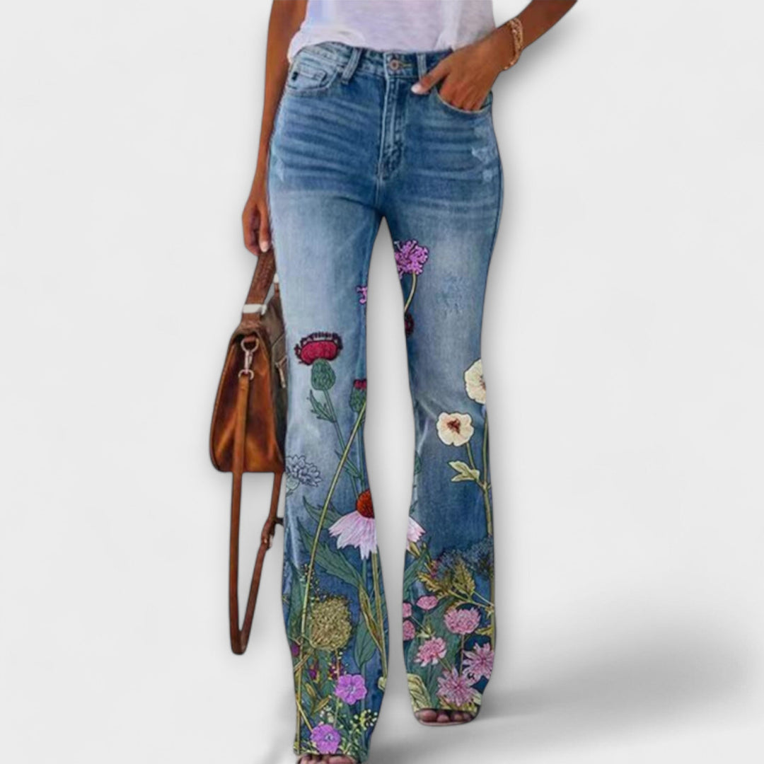 Pantalon à fleurs