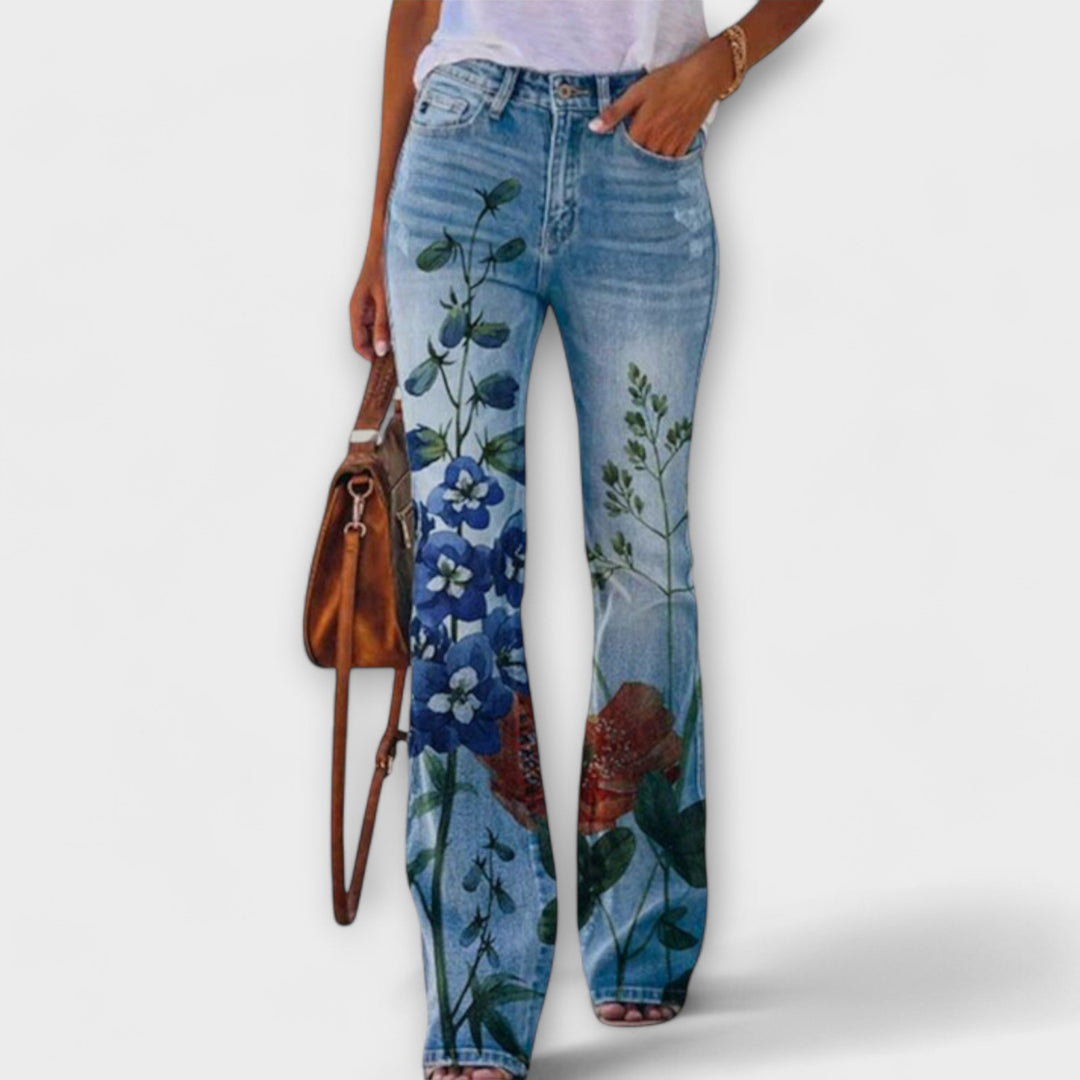 Pantalon à fleurs