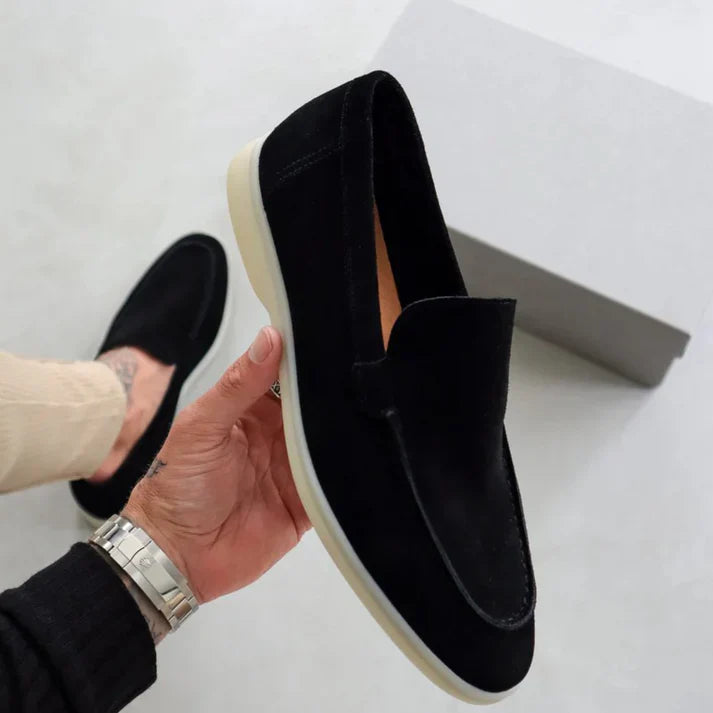 Chaussons élégants en daim
