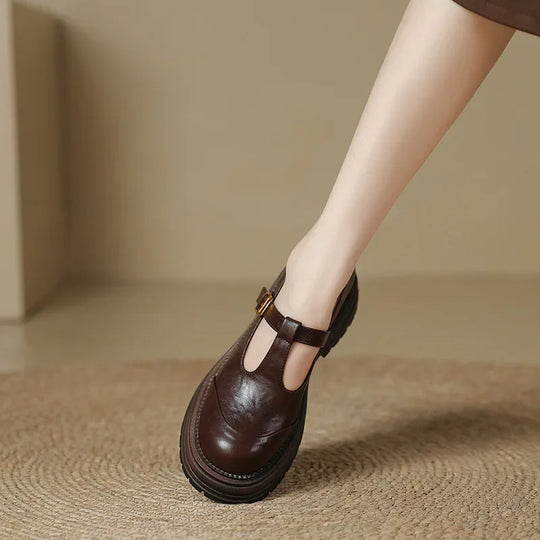 Mary Janes - Élégante Chaussure en Cuir