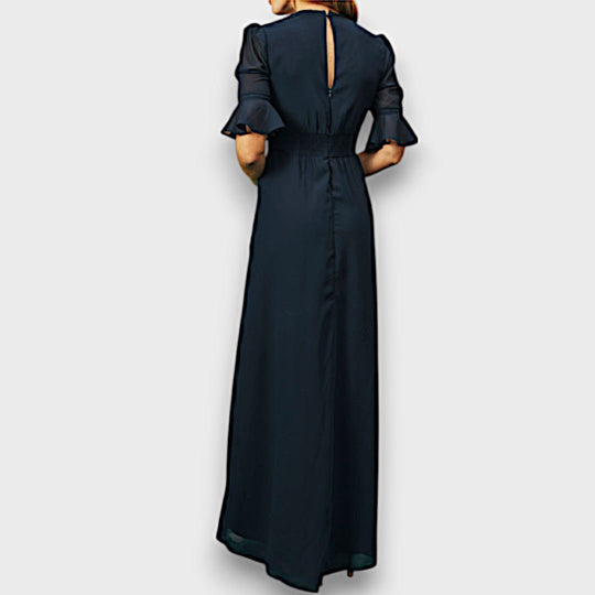 Adelise – Robe longue brodée à l'élégance florale