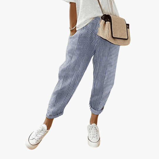 Alina | Pantalon rayé confortable