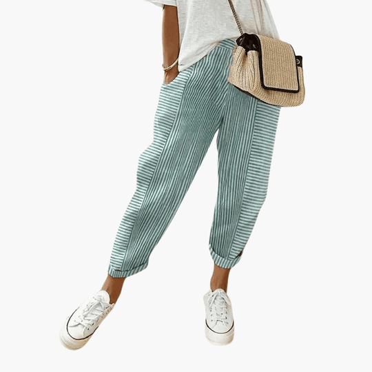 Alina | Pantalon rayé confortable