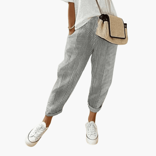 Alina | Pantalon rayé confortable