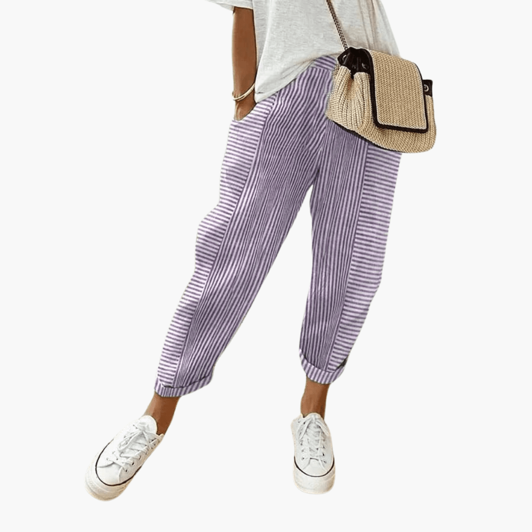 Alina | Pantalon rayé confortable